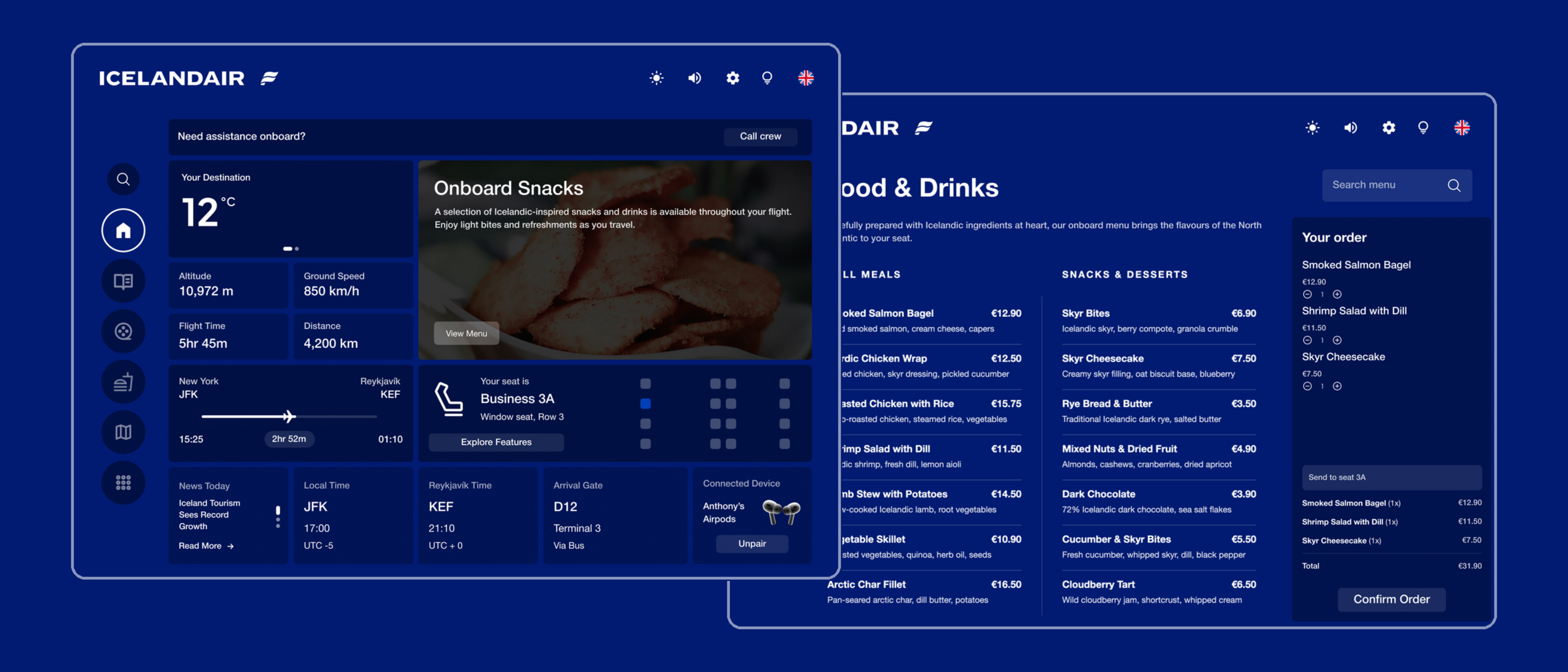 Icelandair IFE redesign